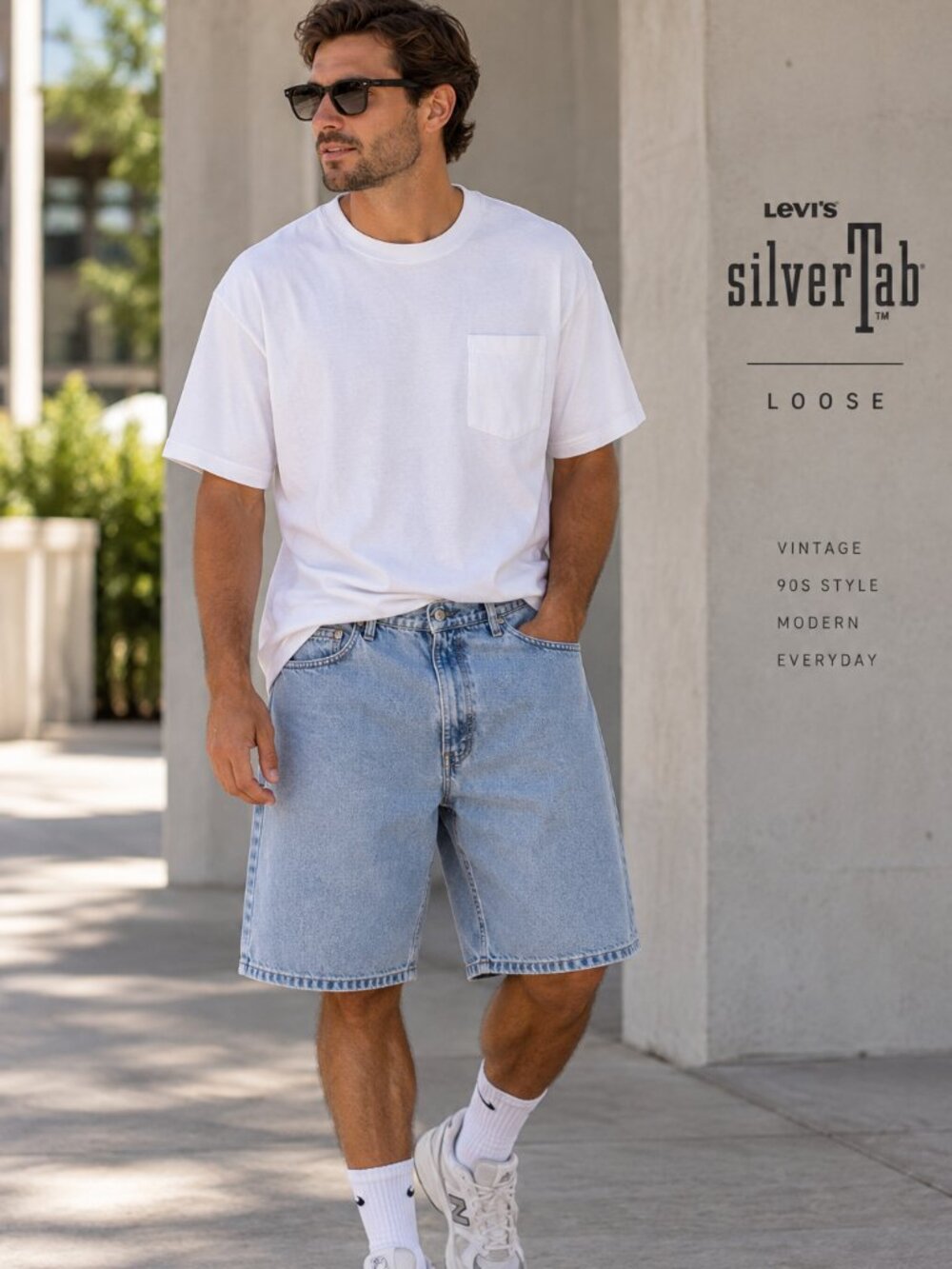 Levi’s SilverTab Loose Denim Jorts 36 Vintage 90s Y2K Baggy Light Wash Shorts